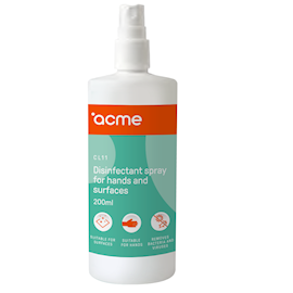 სადეზინფექციო ხსნარი Acme CL11 Cleaning Spray for Hand and Surface 200 ml